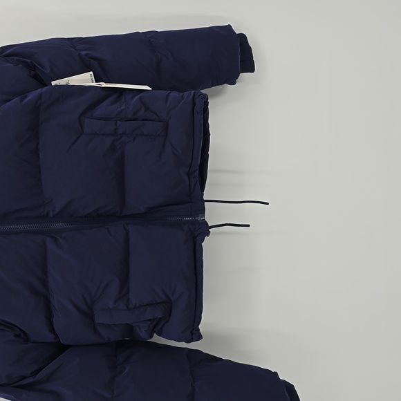 Good American Iridescent Blue Puffer Jacket Removable Hoodie Womens  Size 0= XS - Picture 3 of 9